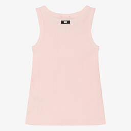 DKNY-توب قطن جيرسي مضلع لون زهري فاتح للمراهقات | Childrensalon Outlet