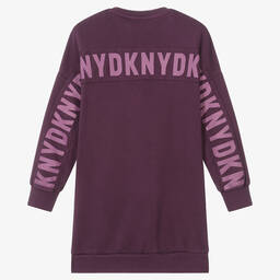 DKNY-Фиолетовое хлопковое платье-свитшот | Childrensalon Outlet
