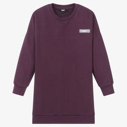 DKNY-Фиолетовое хлопковое платье-свитшот | Childrensalon Outlet