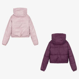 DKNY-Фиолетовый двусторонний пуховик | Childrensalon Outlet
