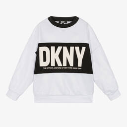 DKNY-Teen Girls Silver Lurex Sweatshirt | Childrensalon Outlet