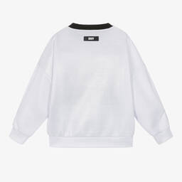 DKNY-Teen Girls Silver Lurex Sweatshirt | Childrensalon Outlet