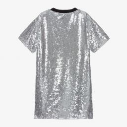 DKNY-Teen Girls Silver Sequin Dress | Childrensalon Outlet