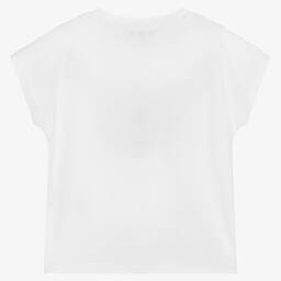 DKNY-Teen Girls White Cotton Slogan T-Shirt | Childrensalon Outlet