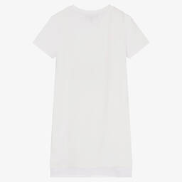 DKNY-Teen Girls White Cotton T-Shirt Dress | Childrensalon Outlet