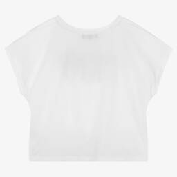 DKNY-Белая укороченная футболка | Childrensalon Outlet
