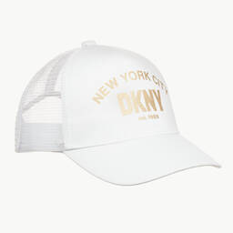 DKNY-Teen Girls White Mesh New York City Cap | Childrensalon Outlet