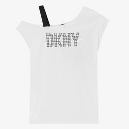 DKNY-Teen Girls White Organic Cotton Dress | Childrensalon Outlet
