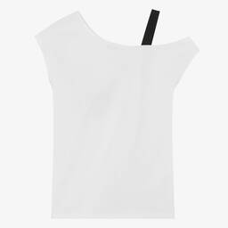 DKNY-Teen Girls White Organic Cotton Dress | Childrensalon Outlet