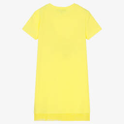 دكني-فستان تينز بناتي قطن عضوي جيرسي لون أصفر | Childrensalon Outlet