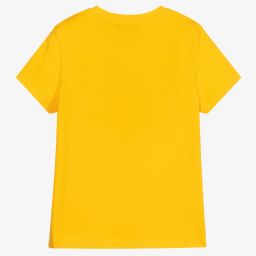 DKNY-Teen Girls Yellow Logo T-Shirt | Childrensalon Outlet