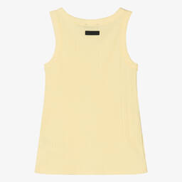 DKNY-Teen Girls Yellow Ribbed Cotton Top | Childrensalon Outlet