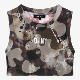 DKNY-Teen Green Logo Sports Top | Childrensalon Outlet