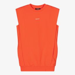 DKNY-Оранжевое хлопковое платье для подростков | Childrensalon Outlet