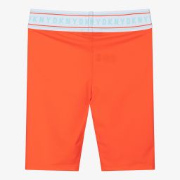 دكني-شورت لرياضة الدراجات تينز بناتي ليكرا لون برتقالي | Childrensalon Outlet