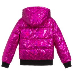 DKNY-Teen Pink Logo Puffer Jacket | Childrensalon Outlet