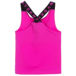 DKNY-Teen Pink Logo Vest Top | Childrensalon Outlet