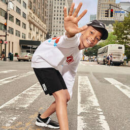 DKNY-Белый свитшот из хлопкового джерси | Childrensalon Outlet