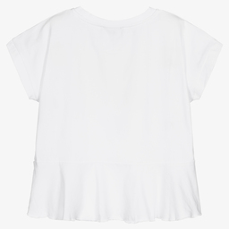DKNY-Teen White Cotton Top | Childrensalon Outlet