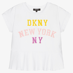 DKNY-Teen White Cotton Top | Childrensalon Outlet