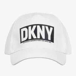 DKNY-Teen White Cotton Twill Cap | Childrensalon Outlet