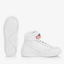 DKNY-Высокие белые кожаные кроссовки | Childrensalon Outlet