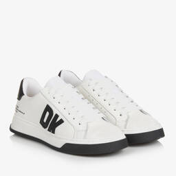DKNY-Teen White Leather Trainers | Childrensalon Outlet