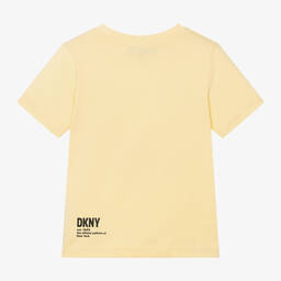 DKNY-Yellow Cotton Jersey T-Shirt | Childrensalon Outlet
