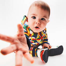 Dolce & Gabbana-Baby Boys Blue Cotton Carretto Zip-Up Top | Childrensalon Outlet