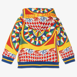 Dolce & Gabbana-Baby Boys Blue Cotton Carretto Zip-Up Top | Childrensalon Outlet