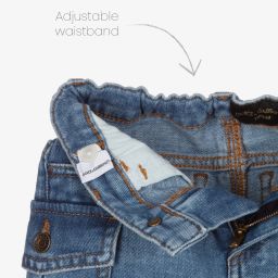  دولتشي آند غابانا-شورت أطفال ولادي قطن دنيم لون أزرق | Childrensalon Outlet