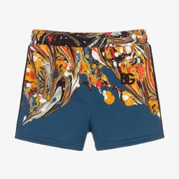 Dolce & Gabbana-شورت أطفال ولادي قطن جيرسي لون أزرق | Childrensalon Outlet