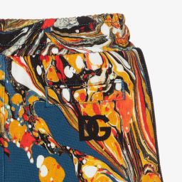 Dolce & Gabbana-شورت أطفال ولادي قطن جيرسي لون أزرق | Childrensalon Outlet