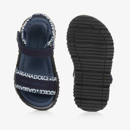 Dolce & Gabbana-Синие кожаные сандалии для малышей | Childrensalon Outlet