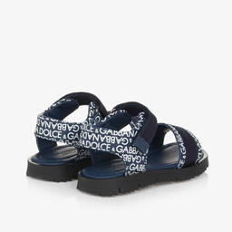 Dolce & Gabbana-Синие кожаные сандалии для малышей | Childrensalon Outlet