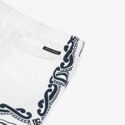 Dolce & Gabbana-شورت سباحة بطبعة باندانا لون أبيض للمواليد | Childrensalon Outlet