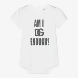 Dolce & Gabbana-Baby Girls DG Logo Bodyvest  | Childrensalon Outlet