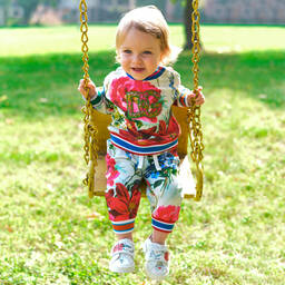 Dolce & Gabbana-Свитшот с цветами для малышек | Childrensalon Outlet