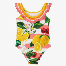 دولتشي آند غابانا-مايوه بطبعة ليمون وكرز للبنات الرضع | Childrensalon Outlet