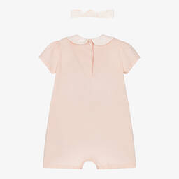 Dolce & Gabbana-Baby Girls Pink Cotton Shortie Set | Childrensalon Outlet