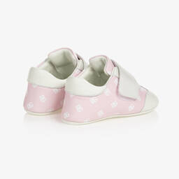  دولتشي آند غابانا-حذاء جلد لون زهري وأبيض لمرحلة قبل المشي | Childrensalon Outlet