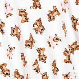 Dolce & Gabbana-Baby Girls White Leo Print Cotton Dress | Childrensalon Outlet