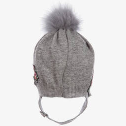 Dolce & Gabbana-Baby Girls Wool Pom-Pom Hat  | Childrensalon Outlet