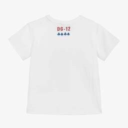 Dolce & Gabbana-Baby White Cotton T-Shirt | Childrensalon Outlet