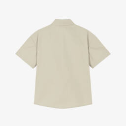 Dolce & Gabbana-Beige Boys Logo Cotton Summer Shirt | Childrensalon Outlet