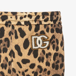 Dolce & Gabbana-Бежевые джоггеры с леопардовым принтом | Childrensalon Outlet