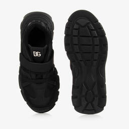 Dolce & Gabbana-Black Leather Trainers | Childrensalon Outlet