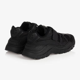 Dolce & Gabbana-Black Leather Trainers | Childrensalon Outlet