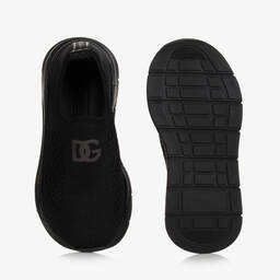 Dolce & Gabbana-Black Logo Sock Trainers | Childrensalon Outlet