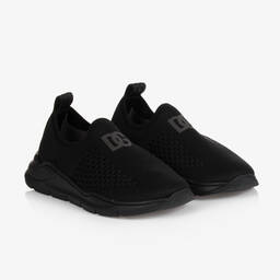 Dolce & Gabbana-Black Logo Sock Trainers | Childrensalon Outlet